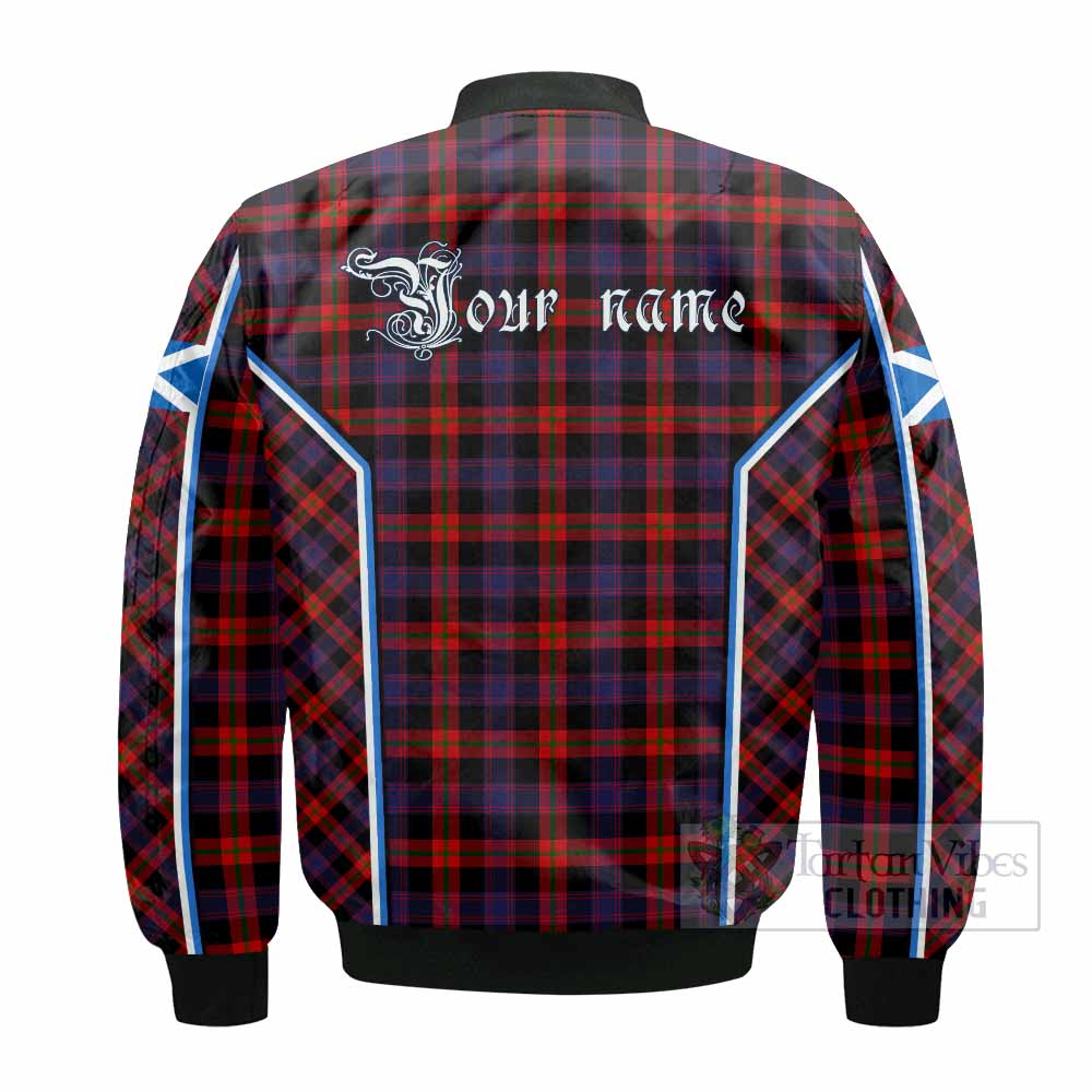 Brown (Broun) Tartan Crest Bomber Jacket Scotland Coat of Arm Flag Style - Tartan Vibes Clothing