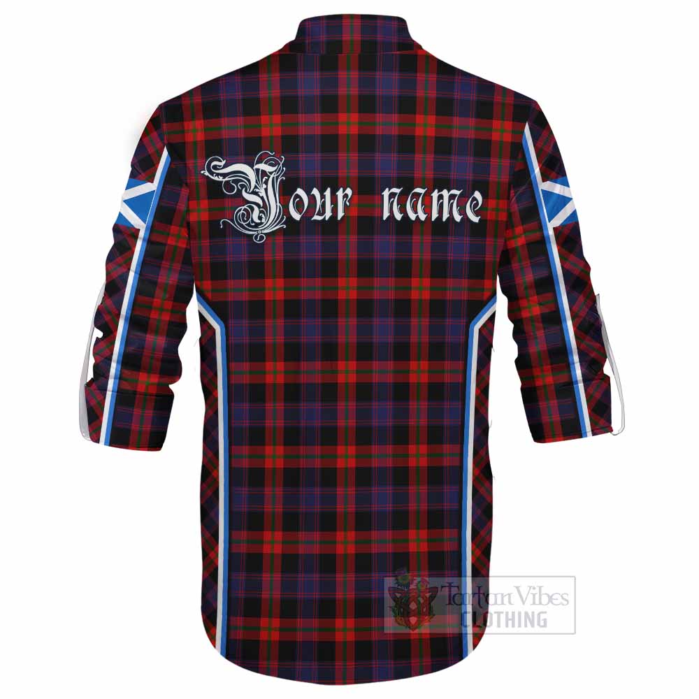 Brown (Broun) Tartan Crest Ghillie Kilt Shirt Scotland Coat of Arm Flag Style - Tartan Vibes Clothing