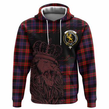 Brown (Broun) Tartan Crest Hoodie Crowned Lion Heritage Style
