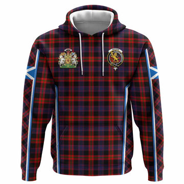 Brown (Broun) Tartan Crest Hoodie Scotland Coat of Arm Flag Style - Tartan Vibes Clothing