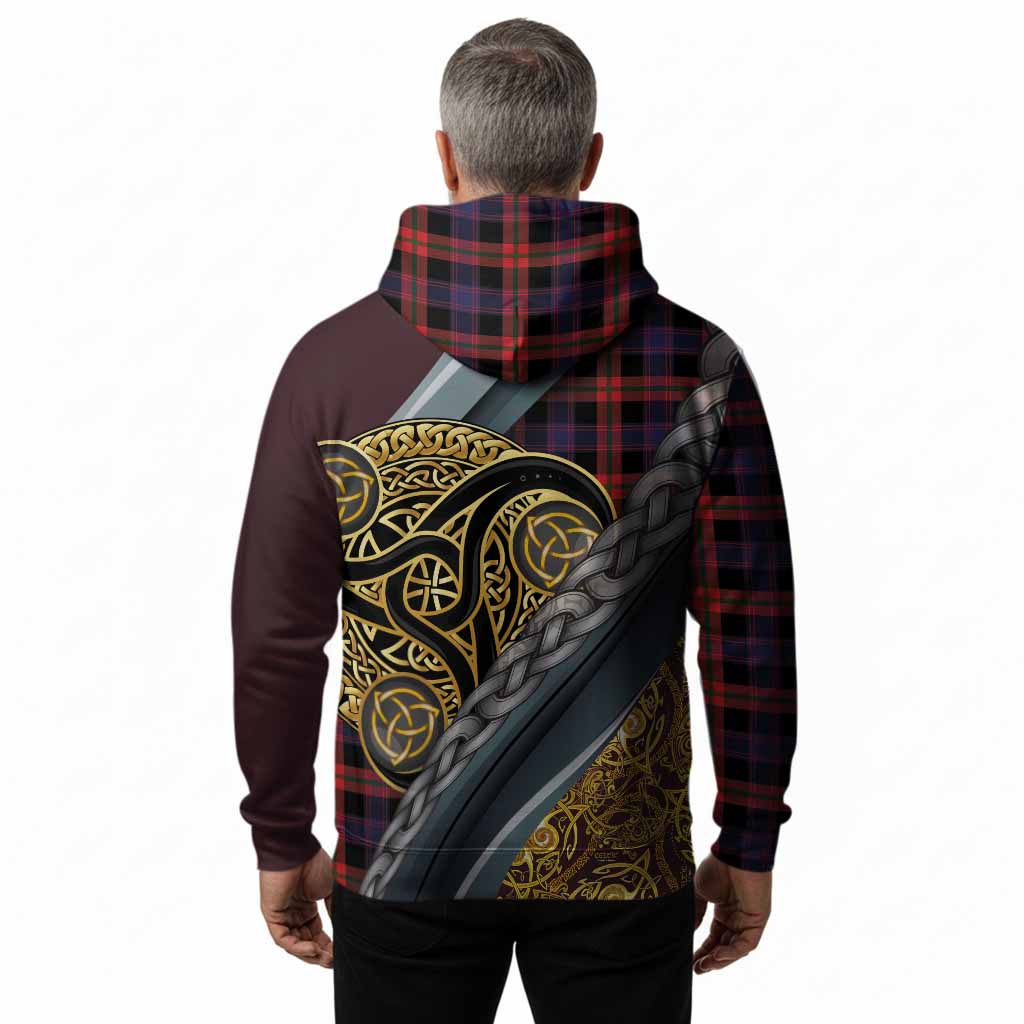 Brown (Broun) Tartan Crest Hoodie Scottish Triskele Celtic