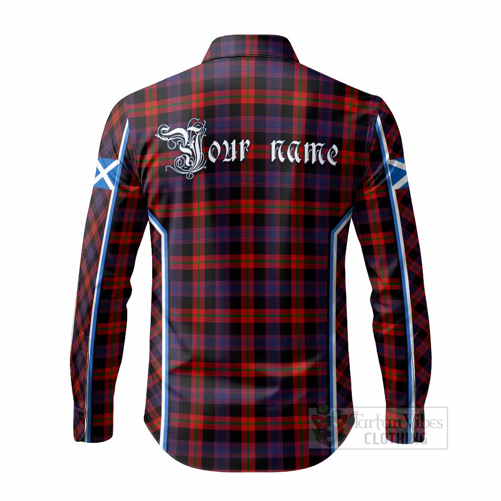 Brown (Broun) Tartan Crest Long Sleeve Button Shirts Scotland Coat of Arm Flag Style - Tartan Vibes Clothing