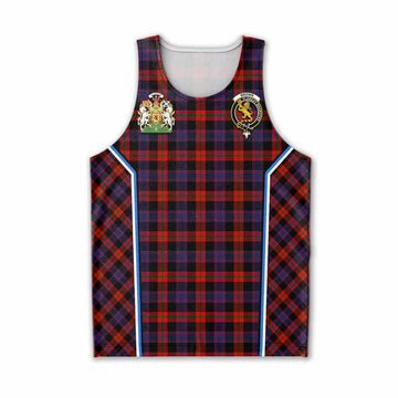 Brown (Broun) Tartan Crest Men Tank Top Scotland Coat of Arm Flag Style - Tartan Vibes Clothing