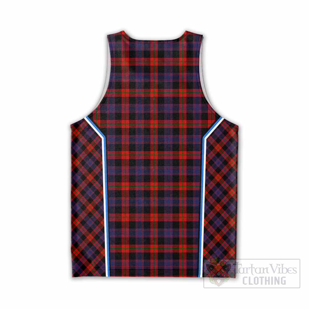Brown (Broun) Tartan Crest Men Tank Top Scotland Coat of Arm Flag Style - Tartan Vibes Clothing
