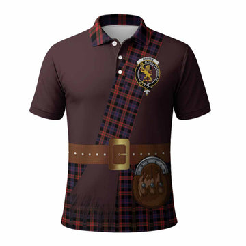 Brown (Broun) Tartan Crest Polo Shirt Kilt Costume Style