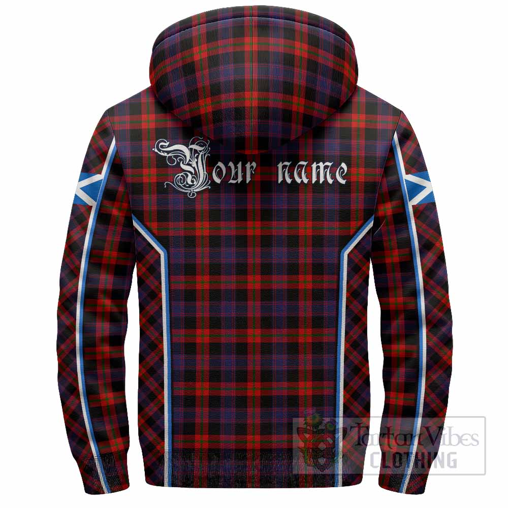 Brown (Broun) Tartan Crest Sherpa Hoodie Scotland Coat of Arm Flag Style - Tartan Vibes Clothing