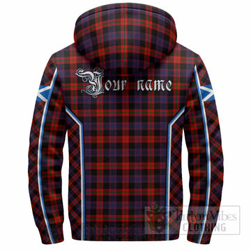 Brown (Broun) Tartan Crest Sherpa Hoodie Scotland Coat of Arm Flag Style - Tartan Vibes Clothing