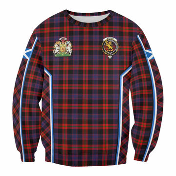 Brown (Broun) Tartan Crest Sweatshirt Scotland Coat of Arm Flag Style - Tartan Vibes Clothing