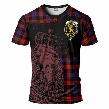 Brown (Broun) Tartan Crest T-Shirt Crowned Lion Heritage Style