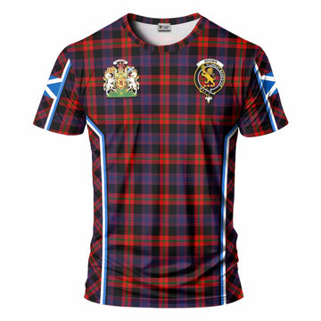 Brown (Broun) Tartan Crest T-shirt Scotland Coat of Arm Flag Style - Tartan Vibes Clothing