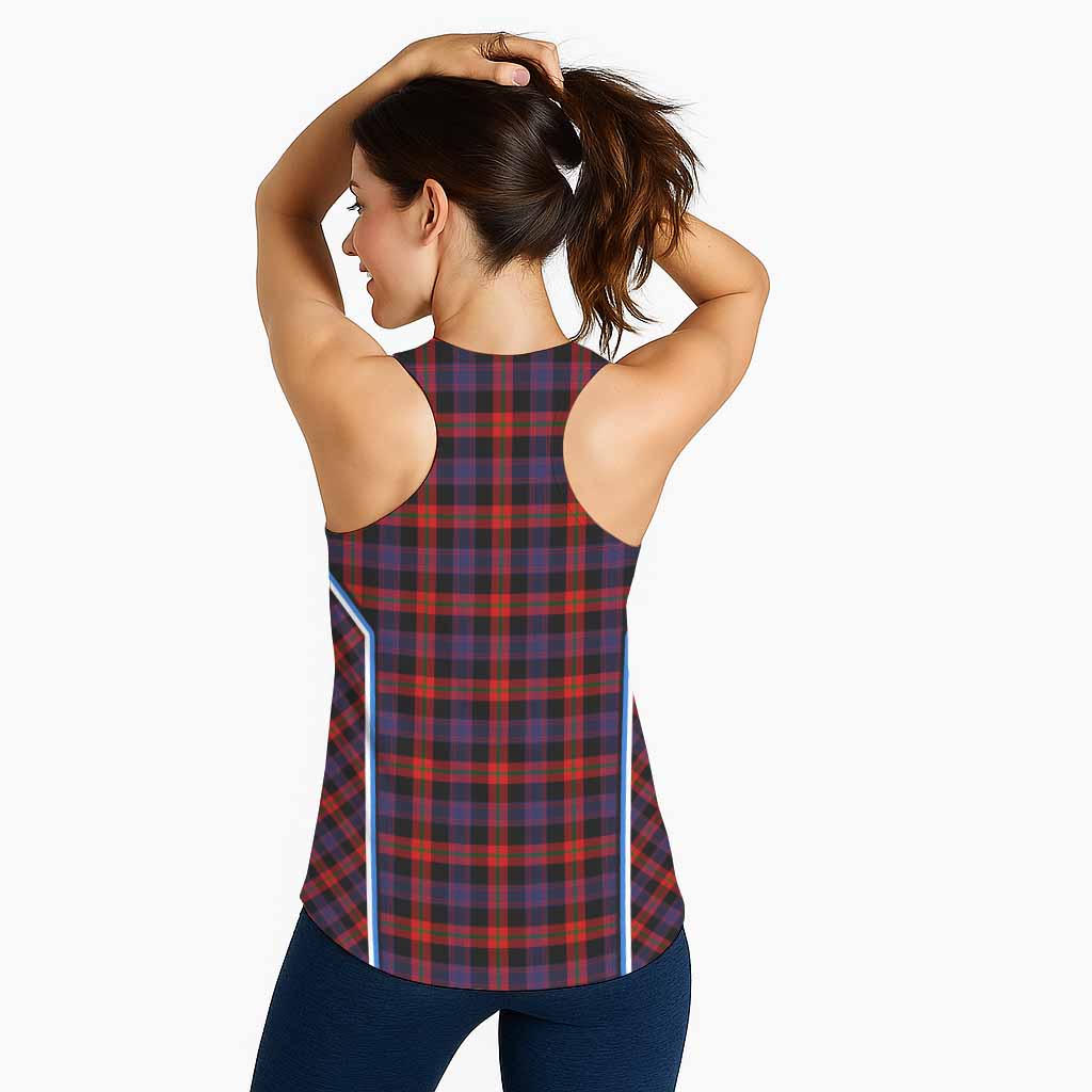 Brown (Broun) Tartan Crest Women Racerback Tanks Scotland Coat of Arm Flag Style - Tartan Vibes Clothing