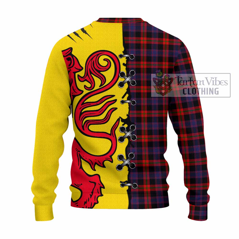 Brown (Broun) Tartan Family Crest Knitted Sweater Lion Rampant Honor - Tartan Vibes Clothing