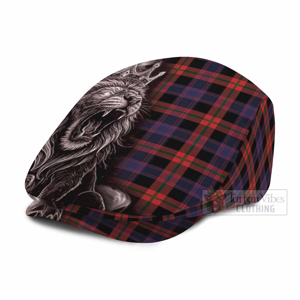 Brown (Broun) Tartan Flat Cap, Jeff Cap Roaring Lion Heritage