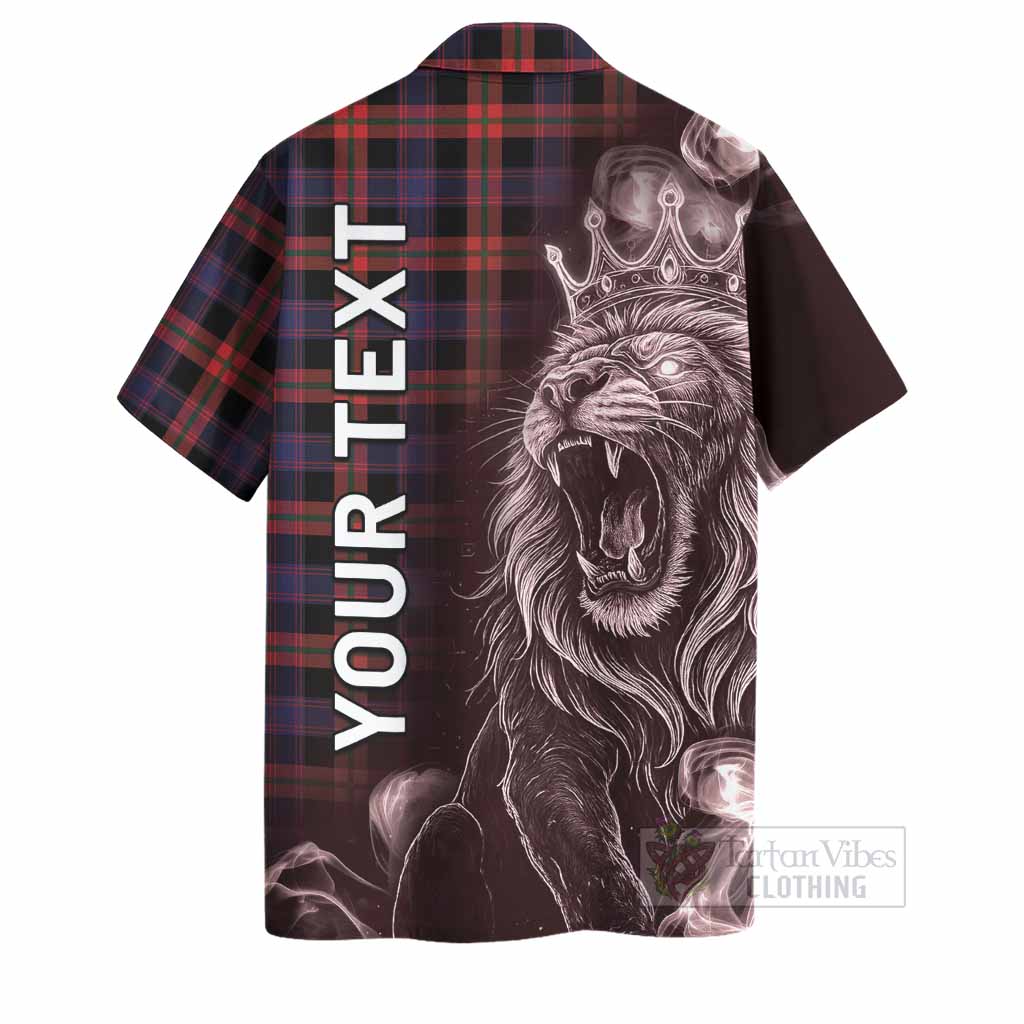 Brown (Broun) Tartan Hawaiian Shirt Roaring Lion Heritage
