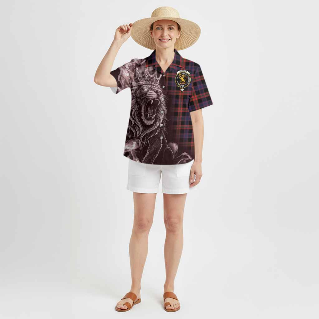 Brown (Broun) Tartan Hawaiian Shirt Roaring Lion Heritage