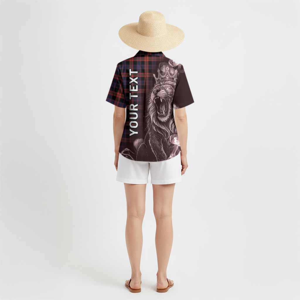 Brown (Broun) Tartan Hawaiian Shirt Roaring Lion Heritage