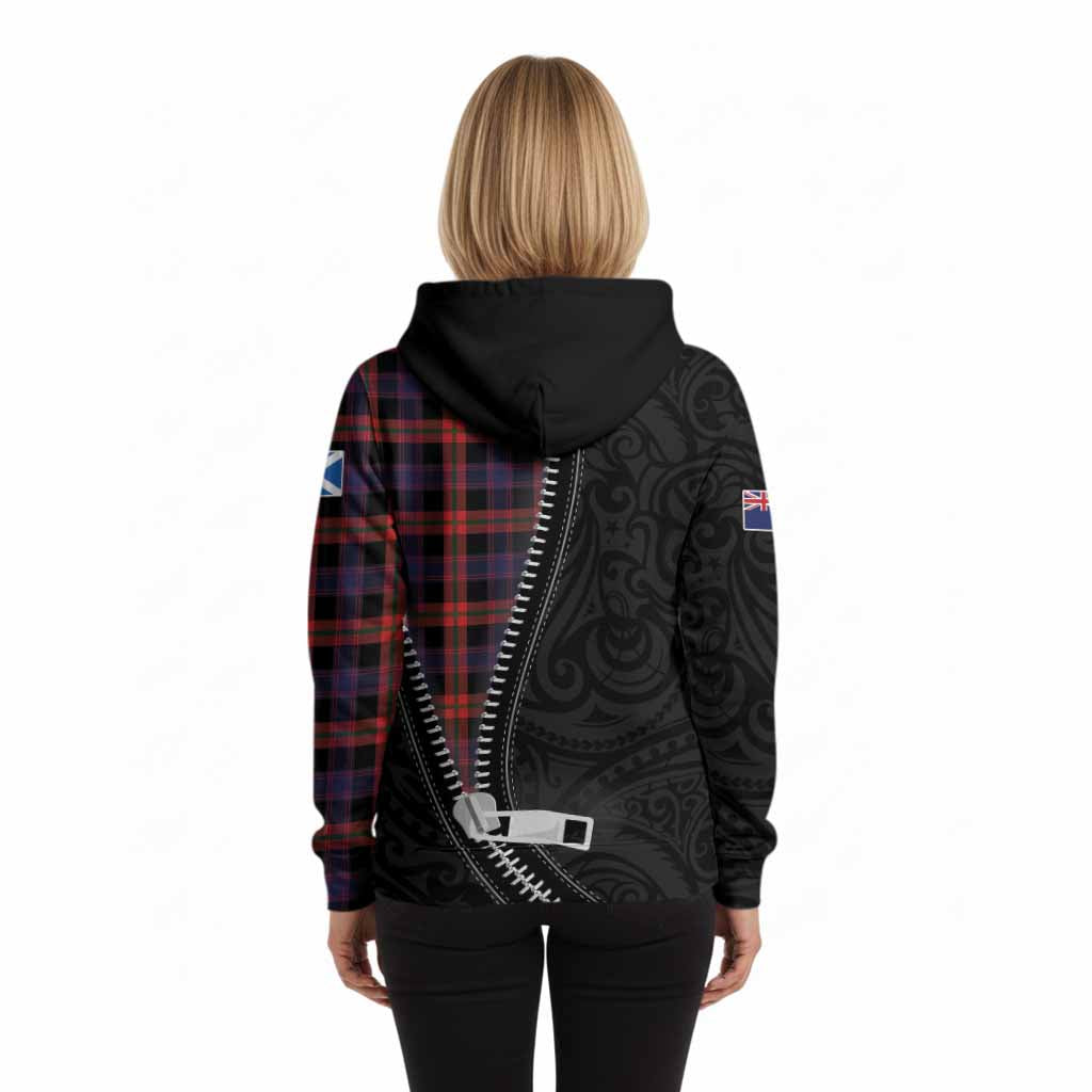 Brown (Broun) Tartan Hoodie New Zealand Pattern Unique Zipper Stylized
