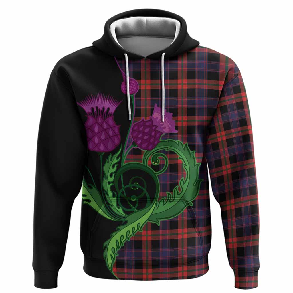 Brown (Broun) Tartan Hoodie Traditional Scottish Thistle