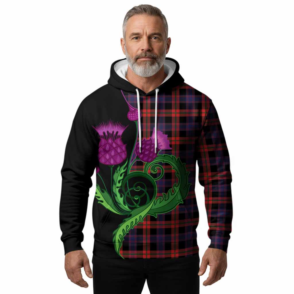 Brown (Broun) Tartan Hoodie Traditional Scottish Thistle