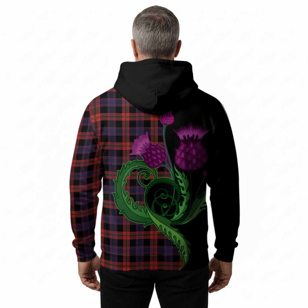 Brown (Broun) Tartan Hoodie Traditional Scottish Thistle
