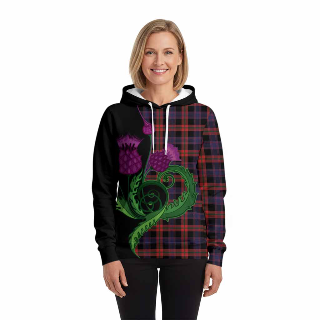 Brown (Broun) Tartan Hoodie Traditional Scottish Thistle