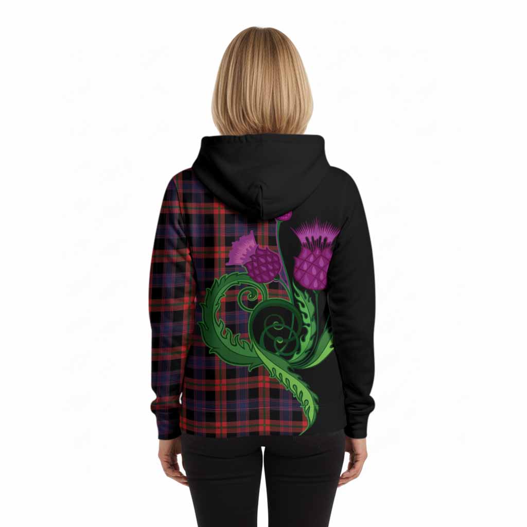 Brown (Broun) Tartan Hoodie Traditional Scottish Thistle