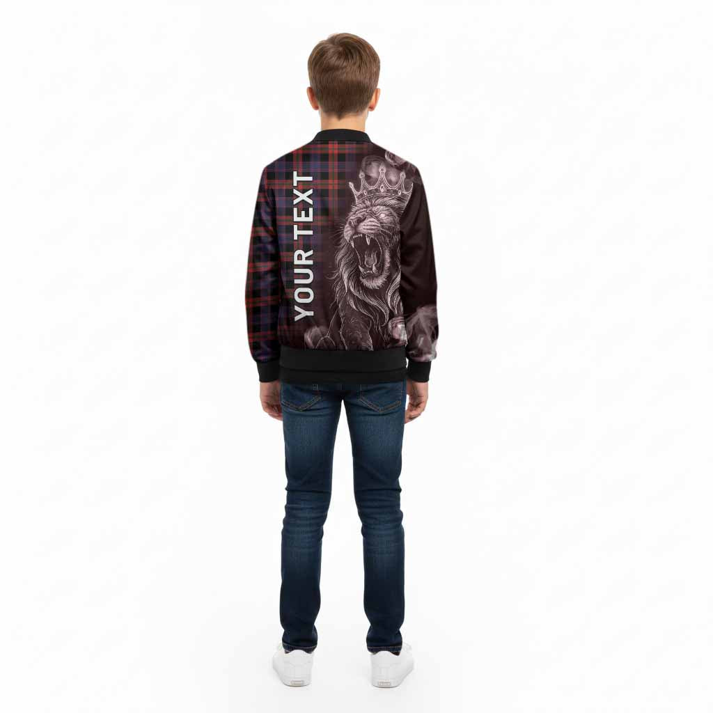 Brown (Broun) Tartan Kid Bomber Jacket Roaring Lion Heritage