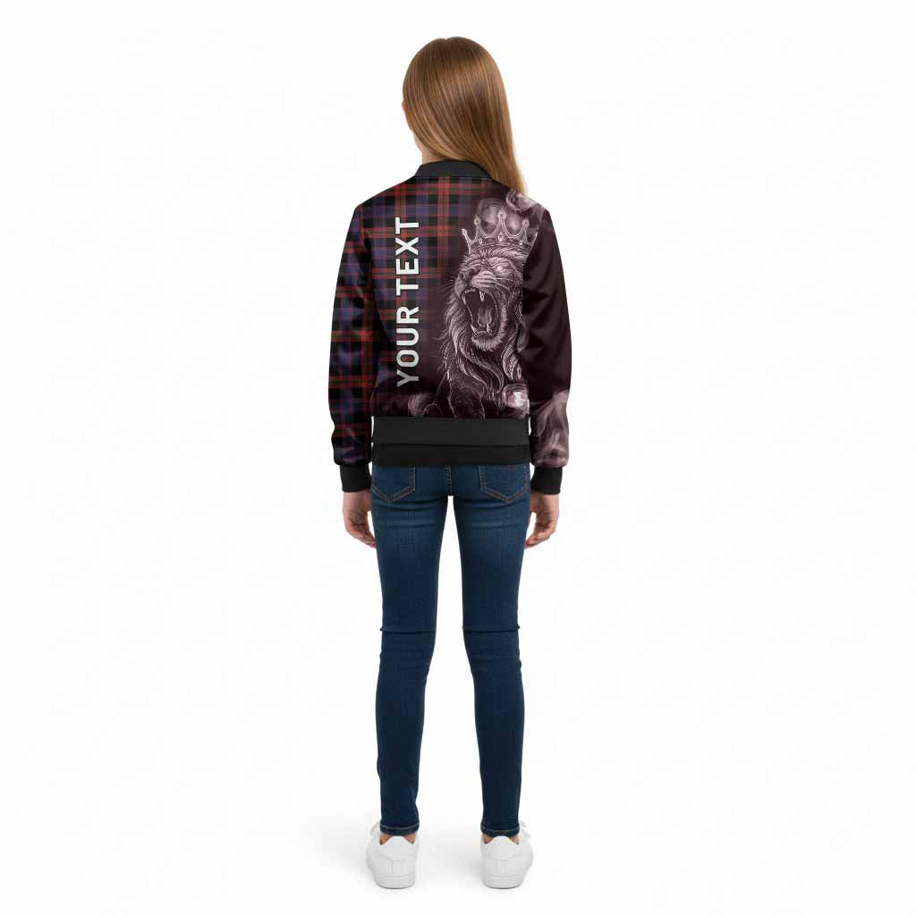Brown (Broun) Tartan Kid Bomber Jacket Roaring Lion Heritage