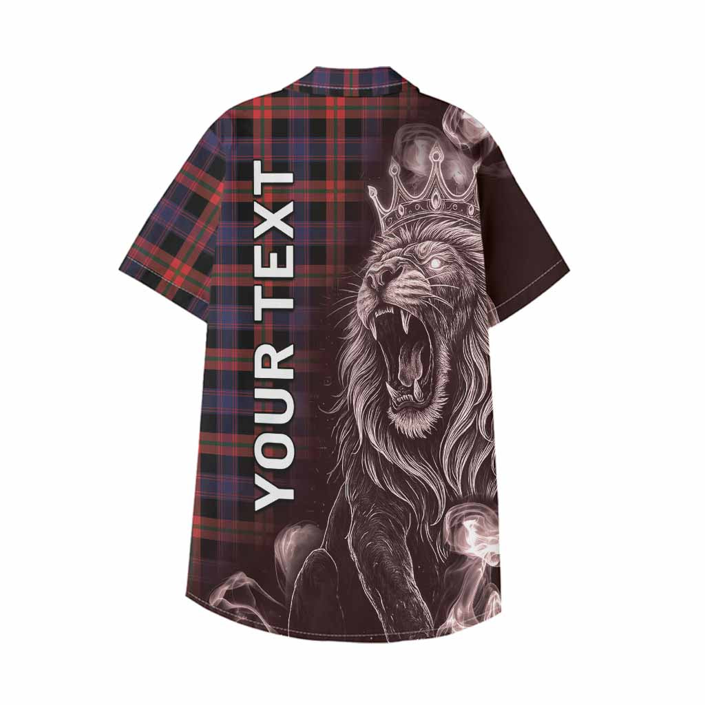 Brown (Broun) Tartan Kid Hawaiian Shirt Roaring Lion Heritage