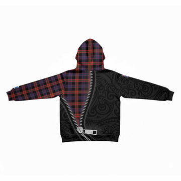 Brown (Broun) Tartan Kid Hoodie New Zealand Pattern Unique Zipper Stylized