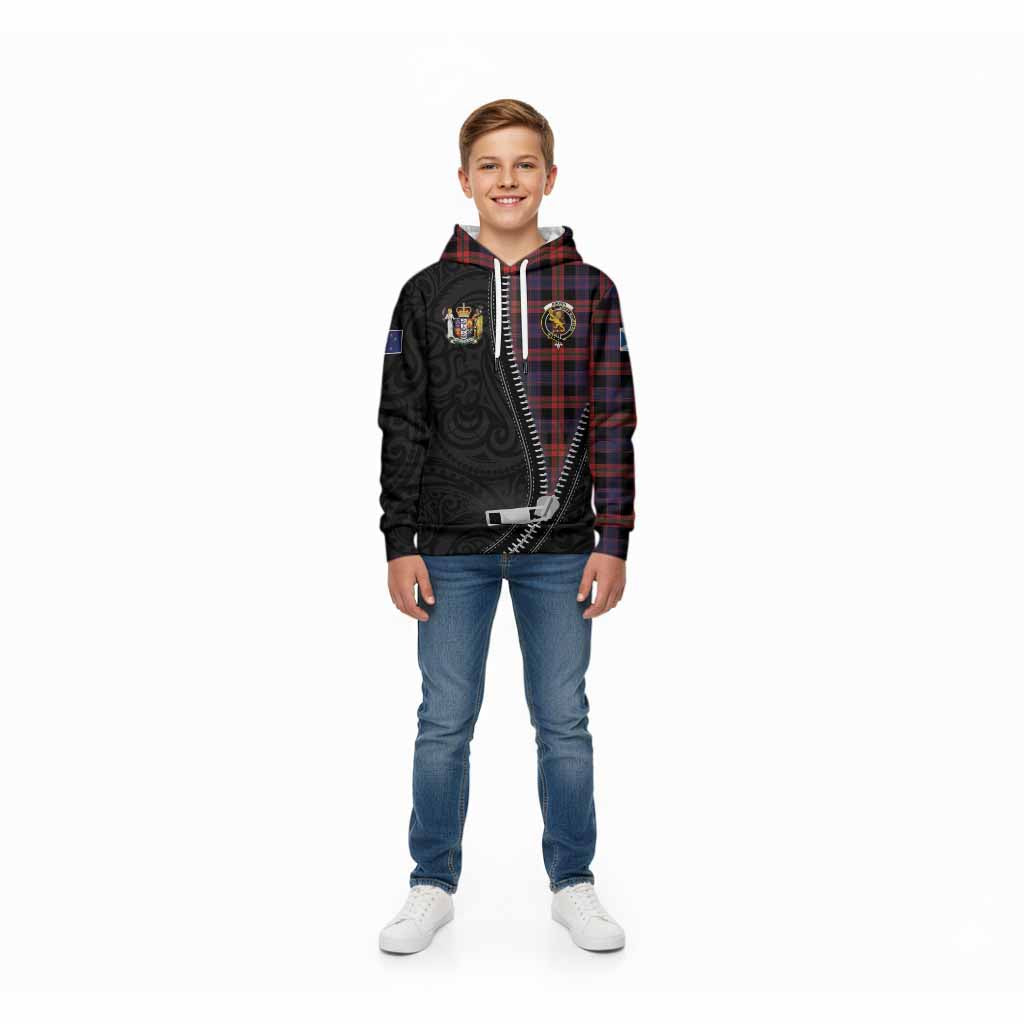 Brown (Broun) Tartan Kid Hoodie New Zealand Pattern Unique Zipper Stylized