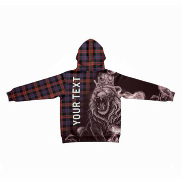 Brown (Broun) Tartan Kid Hoodie Roaring Lion Heritage