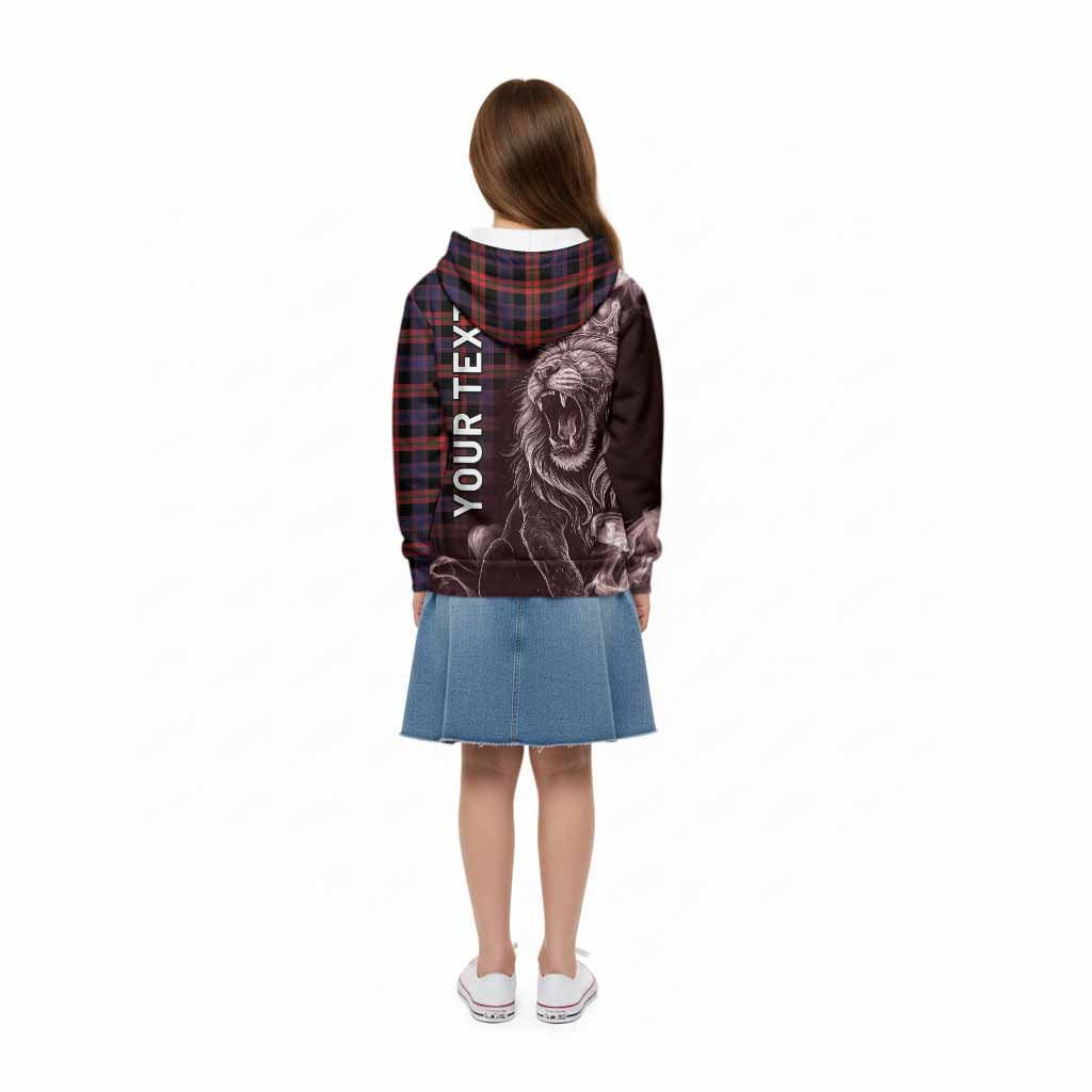 Brown (Broun) Tartan Kid Hoodie Roaring Lion Heritage