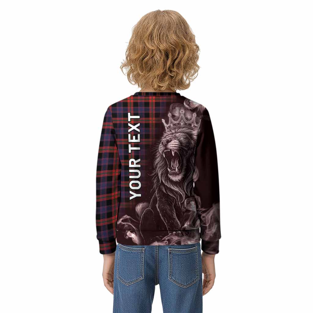 Brown (Broun) Tartan Kid Knitted Sweatshirt Roaring Lion Heritage