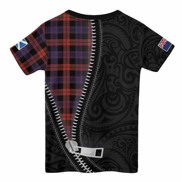 Brown (Broun) Tartan Kid T-shirt New Zealand Pattern Unique Zipper Stylized