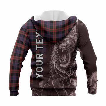 Brown (Broun) Tartan Knitted Hoodie Roaring Lion Heritage