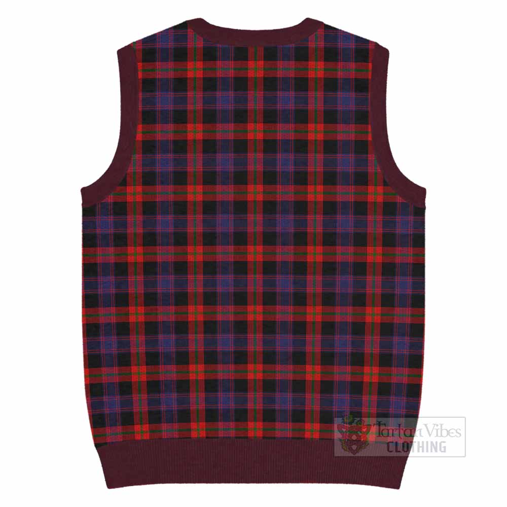 Brown (Broun) Tartan Knitted V-Neck Vest - Tartan Vibes Clothing