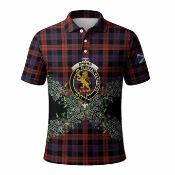 Brown (Broun) Tartan Polo Shirt Thistle Scottish Spirit