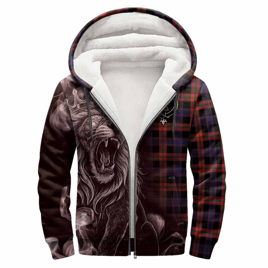 Brown (Broun) Tartan Sherpa Hoodie Roaring Lion Heritage