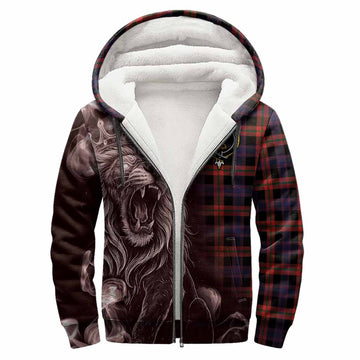 Brown (Broun) Tartan Sherpa Hoodie Roaring Lion Heritage
