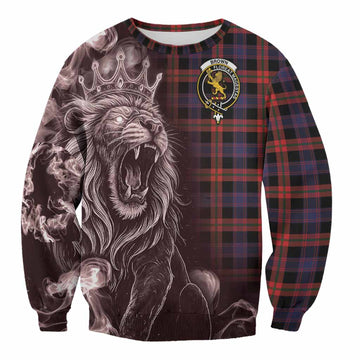 Brown (Broun) Tartan Sweatshirt Roaring Lion Heritage