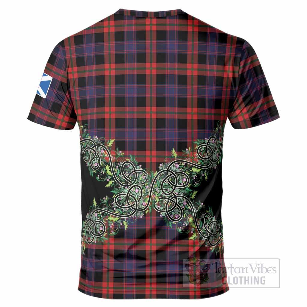 Brown (Broun) Tartan T-Shirt Thistle Scottish Spirit