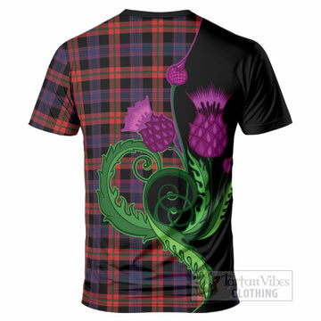 Brown (Broun) Tartan T-Shirt Traditional Scottish Thistle