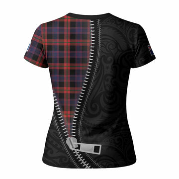 Brown (Broun) Tartan Women T shirt New Zealand Pattern Unique Zipper Stylized