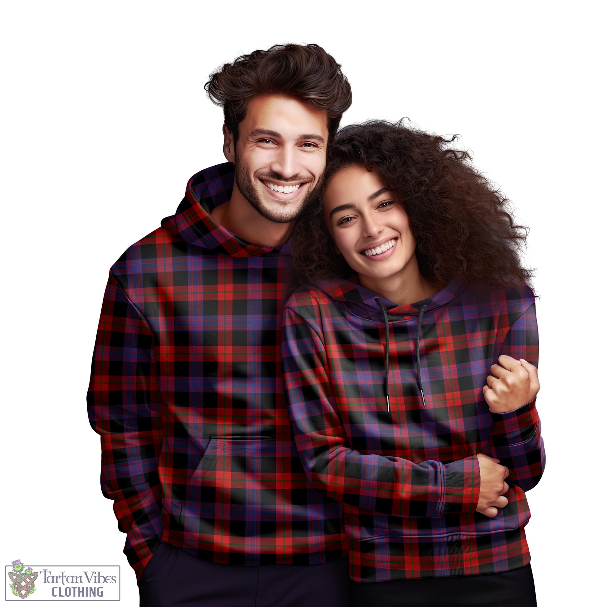 Brown (Broun) Tartan Hoodie Zip Hoodie - Tartan Vibes Clothing