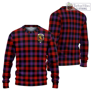 Brown (Broun) Tartan Knitted Sweatshirt with Family Crest Unisex - Tartan Vibes Clothing