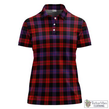 Brown (Broun) Tartan Women's Polo Shirt - Tartan Vibes Clothing