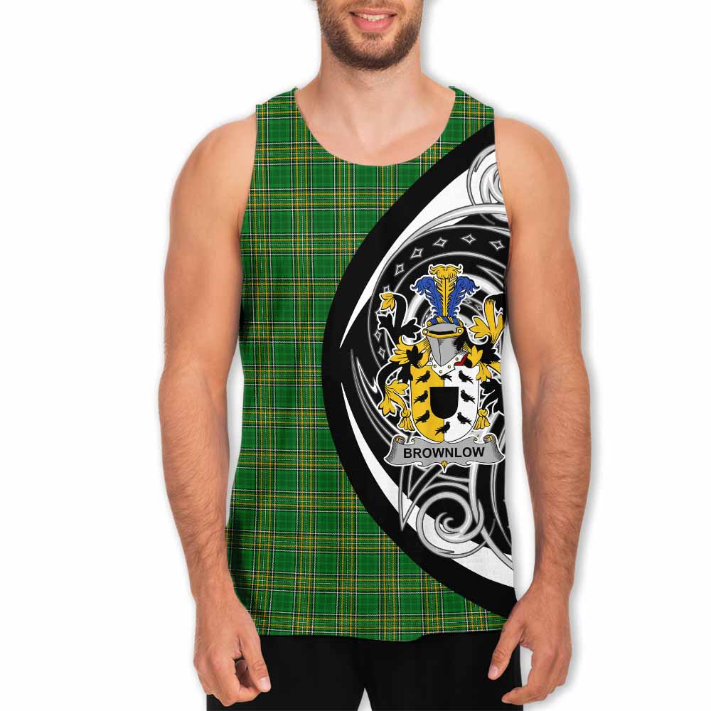 Tartan Vibes Clothing Brownlow Irish Clan Men's Tank Top Celtic Circle Style