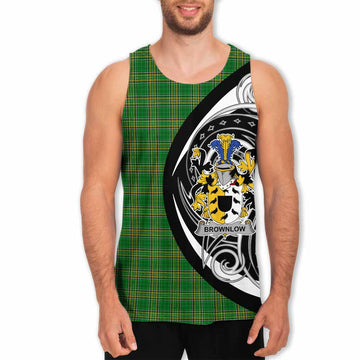 Tartan Vibes Clothing Brownlow Irish Clan Men's Tank Top Celtic Circle Style