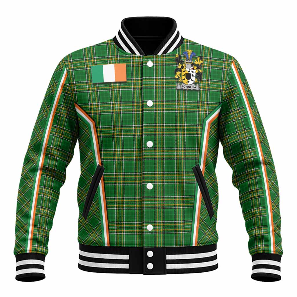 Brownlow Irish Clan Coat of Arm Tartan Baseball Jacket Flag Style